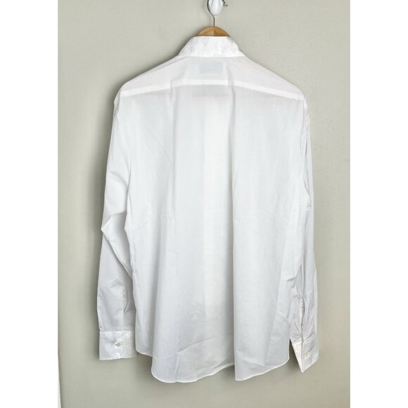 Oscar De La Renta Men’s Button Up Tuxedo Shirt White Lg 16-16.5 X  35/36 Formal - Picture 4 of 9